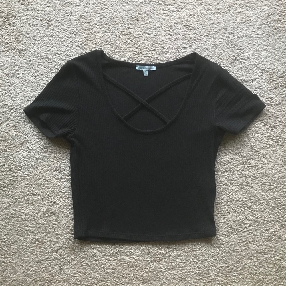 Black crop top